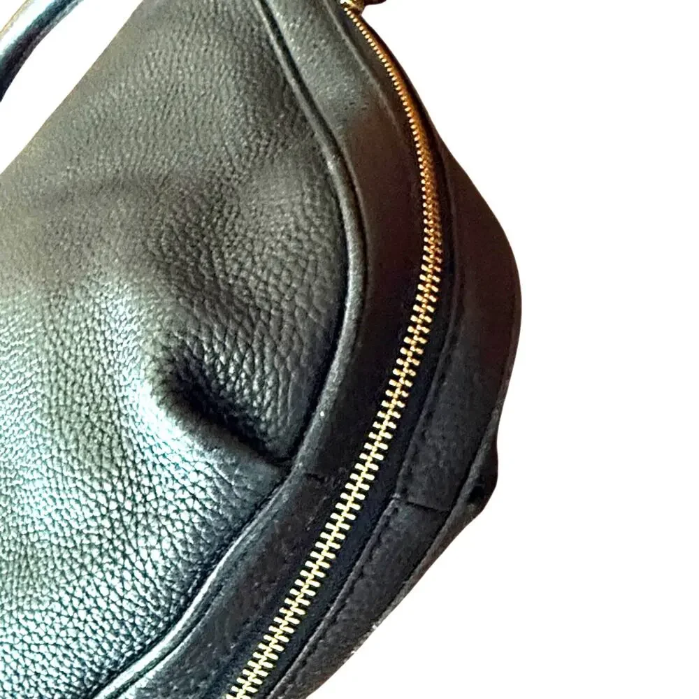 Kate Spade Ella Pebbled Leather Expandable Crossbody Shoulder Bag Black